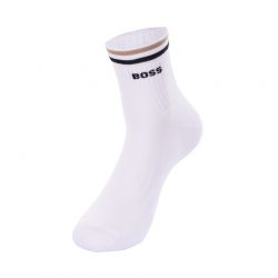Hugo Boss Rib Iconic Ankle Men's Socks (White)