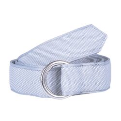 Peter Millar Needle Stripe O-Ring Ribbon Men's Belt (British Grey)