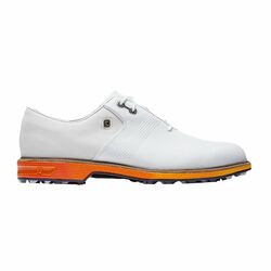 FootJoy Premiere Series Flint Men's Spikeless Shoes (White/White/Orange)
