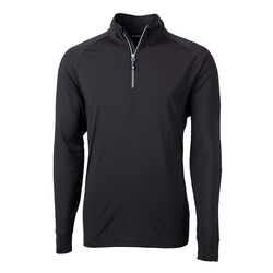 Cutter & Buck Adapt Eco Knit Quarter Zip Men's Long Sleeve Shirt (Black)